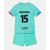 Barcelona Andreas Christensen #15 Tredje trøje Børn 2023-24 Kort ærmer (+ bukser)