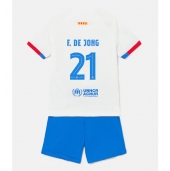 Barcelona Frenkie de Jong #21 Udebanetrøje Børn 2023-24 Kort ærmer (+ bukser)
