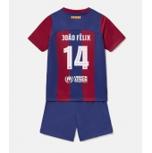Barcelona Joao Felix #14 Hjemmebanetrøje Børn 2023-24 Kort ærmer (+ bukser)