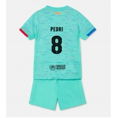 Barcelona Pedri Gonzalez #8 Tredje trøje Børn 2023-24 Kort ærmer (+ bukser)