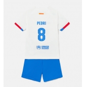 Barcelona Pedri Gonzalez #8 Udebanetrøje Børn 2023-24 Kort ærmer (+ bukser)