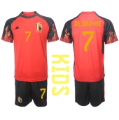 Belgien Kevin De Bruyne #7 Hjemmebanetrøje Børn VM 2022 Kort ærmer (+ bukser)