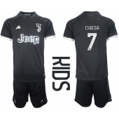 Juventus Federico Chiesa #7 Tredje trøje Børn 2023-24 Kort ærmer (+ bukser)