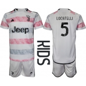 Juventus Manuel Locatelli #5 Udebanetrøje Børn 2023-24 Kort ærmer (+ bukser)