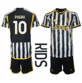 Juventus Paul Pogba #10 Hjemmebanetrøje Børn 2023-24 Kort ærmer (+ bukser)