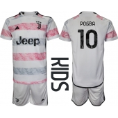 Juventus Paul Pogba #10 Udebanetrøje Børn 2023-24 Kort ærmer (+ bukser)