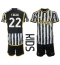 Juventus Timothy Weah #22 Hjemmebanetrøje Børn 2023-24 Kort ærmer (+ bukser)
