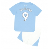 Manchester City Erling Haaland #9 Hjemmebanetrøje Børn 2023-24 Kort ærmer (+ bukser)