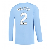 Manchester City Kyle Walker #2 Hjemmebanetrøje 2023-24 Lange ærmer