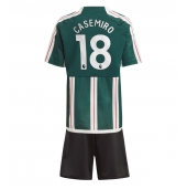 Manchester United Casemiro #18 Udebanetrøje Børn 2023-24 Kort ærmer (+ bukser)