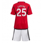 Manchester United Jadon Sancho #25 Hjemmebanetrøje Børn 2023-24 Kort ærmer (+ bukser)