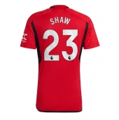 Manchester United Luke Shaw #23 Hjemmebanetrøje 2023-24 Kort ærmer
