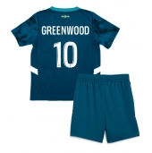 Olympique de Marseille Mason Greenwood #10 Udebanetrøje Børn 2024-25 Kort ærmer (+ bukser)