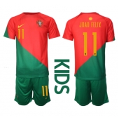 Portugal Joao Felix #11 Hjemmebanetrøje Børn VM 2022 Kort ærmer (+ bukser)