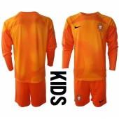 Portugal Målmand Udebanetrøje Børn VM 2022 Lange ærmer (+ bukser)