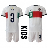 Portugal Pepe #3 Udebanetrøje Børn VM 2022 Kort ærmer (+ bukser)