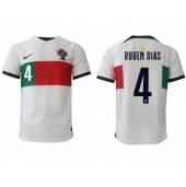Portugal Ruben Dias #4 Udebanetrøje VM 2022 Kort ærmer