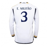 Real Madrid Eder Militao #3 Hjemmebanetrøje 2023-24 Lange ærmer