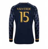 Real Madrid Federico Valverde #15 Udebanetrøje 2023-24 Lange ærmer