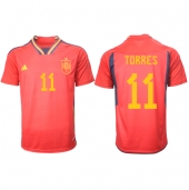 Spanien Ferran Torres #11 Hjemmebanetrøje VM 2022 Kort ærmer